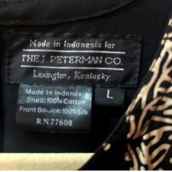J Peterman Silk Dress Black - Picture 3 of 5